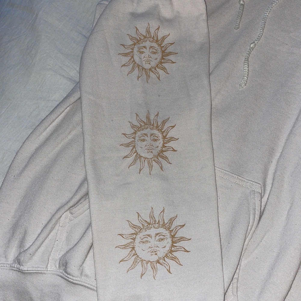 Pacsun - white desert dreamer sun and moon hoodie - Picture 5 of 5